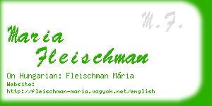 maria fleischman business card